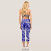 Capris Leggings en Netting Faux Bleu Foncé (Verso)