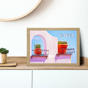 Capri's Terracotta Haven: Muur versierd Italië Perfect Poster