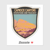 Caprock Canyons State Park and Trailway Texas Sticker (Vel)