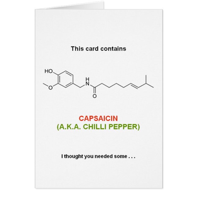Capsaicine-kaart (Voorkant)