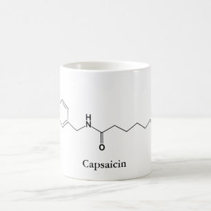 Capsaïcine Molecule Chemie Kruidig voedsel liefheb Koffiemok