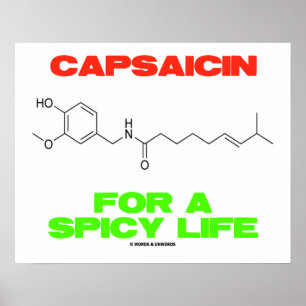Capsaicine voor een chemische structuur met dezelf poster