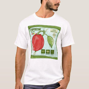 Capsicum Rode paprika zaden T-shirt