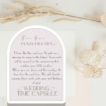 Capsule de temps Mariage de la carte conseil plat<br><div class="desc">Ces cartes-capsules temporelles étaient l'objet le plus discuté à mon mariage. Placez-les à chaque siège et les invités vous écriront une note courte, à ne pas ouvrir avant l'anniversaire qui correspond à leur numéro de table. Par exemple, vous n'ouvrirez pas les notes du tableau 7 avant votre 7e anniversaire de...</div>