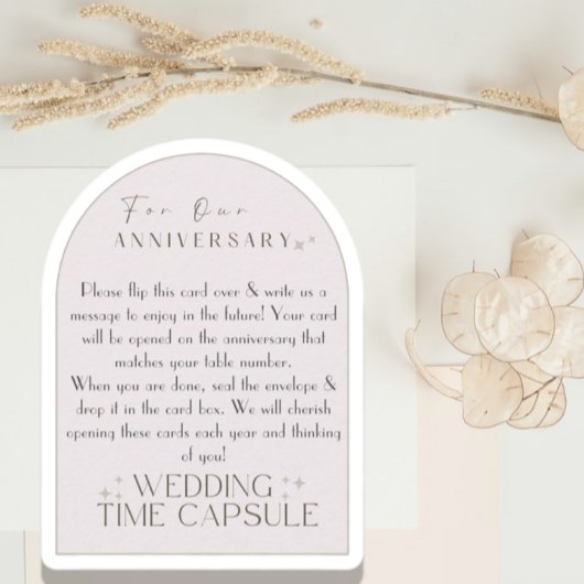 Capsule de temps Mariage de la carte conseil plat 