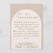 Capsule de temps Mariage de la carte conseil plat  (Devant)