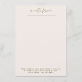 Capsule de temps Mariage de la carte conseil plat  (Dos)