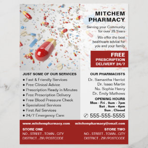 Capsule Design, Pharmaceuticals, Farmacotherapie A Flyer