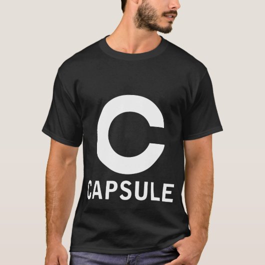 Capsule logo t-shirt (wit, grafisch) (Voorkant)
