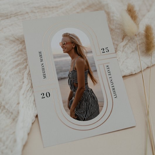 Capsule temps | Moderne Faire-part de graduation F