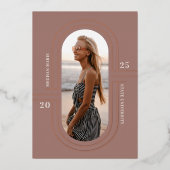 Capsule temps | Moderne Faire-part de graduation F (Recto)