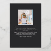 Capsule temps | Moderne Faire-part de graduation F (Verso)