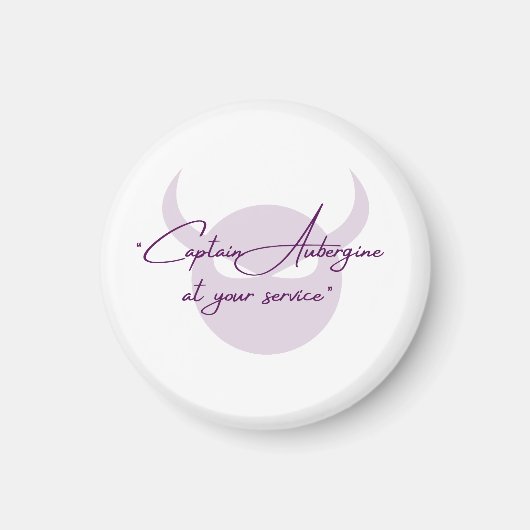 Capt. aubergine magneet (Voorkant)