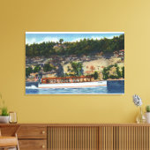 Capt. Palmers Lake Ride Stroller IV Boat Scene Canvas Afdruk (Insitu (Woonkamer))