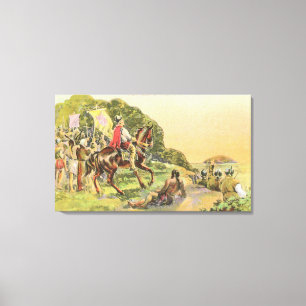 Capt. Portola's eerste Uitzicht Canvas Afdruk