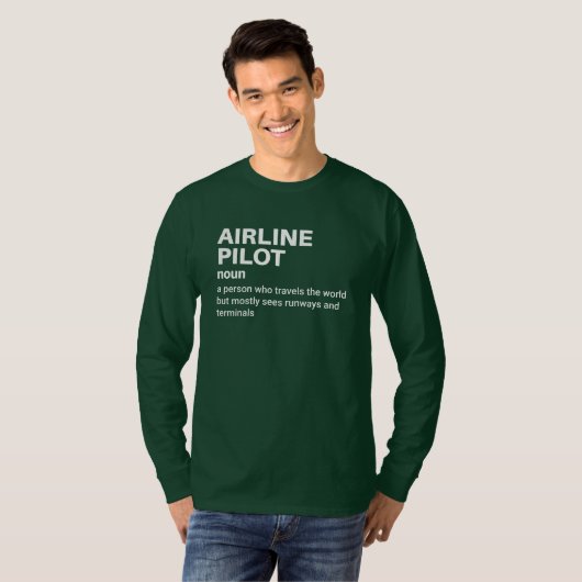 Captain Airline Pilot - Grappige definitie T-shirt (Voorkant volledig)