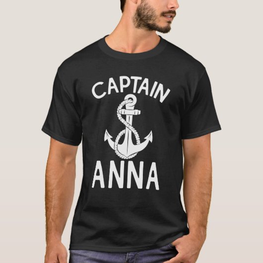 Captain Anna Anchor Yacht Boating Boat Ship T-shirt (Voorkant)