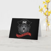 Captain Black Dog - Carte de voeux, blanc standard (Fleur jaune)