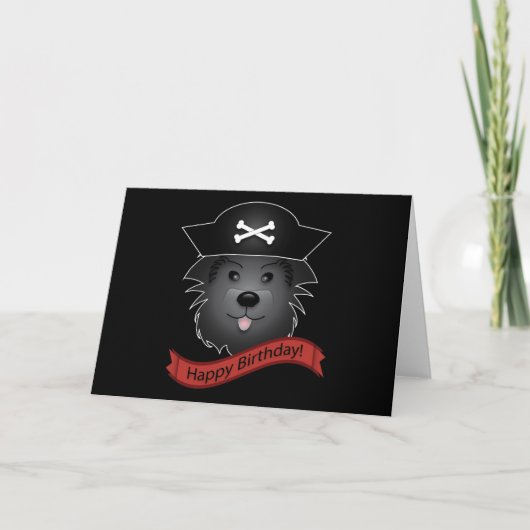 Captain Black Dog - Carte de voeux, blanc standard (Devant)