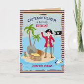 Captain Boy Pirate Ship Verjaardagsfeestje (Voorkant)