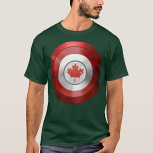 CAPTAIN CANADA geïnspireerd Canadees schild T-shirt