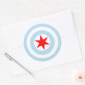 Captain Chicago Flag Shield Ronde Stickers (Envelop)