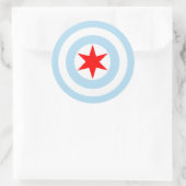 Captain Chicago Flag Shield Ronde Stickers (Tas)