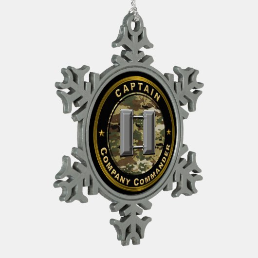 Captain Company Commander Tin Sneeuwvlok Ornament (Links)