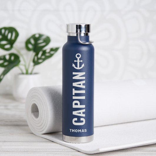 Captain Custom Name Sailor Waterfles (Yoga)