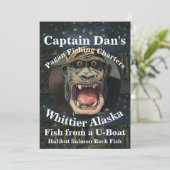 Captain Dan's Pagan Fishing Charters Whittier AK Kaart (Staand voorkant)