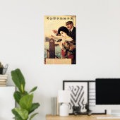 CAPTAIN EN ZWAKKE oosterse oosterling Oud-Japans Poster (Thuiskantoor)