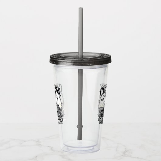 Captain Fox Guardian of Seas Nautical Design Acryl Drinkbeker (Rechts)