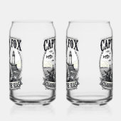 Captain Fox Guardian of Seas Nautical Design Blikvorm Glas (Rechts)