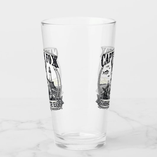 Captain Fox Guardian of Seas Nautical Design Glas (Links)