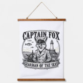 Captain Fox Guardian of Seas Nautical Design Hangend Wandkleed (Voorkant)