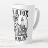 Captain Fox Guardian of Seas Nautical Design Latte Mok (Rechterhoek)