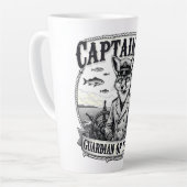 Captain Fox Guardian of Seas Nautical Design Latte Mok (Linkerhoek)