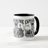 Captain Fox Guardian of Seas Nautical Design Mok (Voorkant rechts)