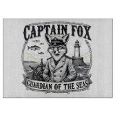 Captain Fox Guardian of Seas Nautical Design Snijplank (Voorkant)