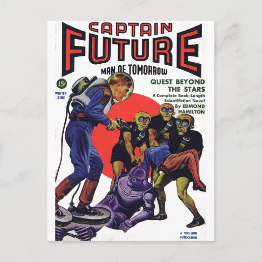 Captain Future Briefkaart (Voorkant)