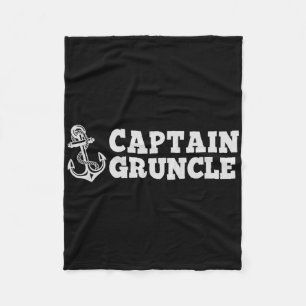 Captain Gruncle Zeilboot Boat Ancho Fleece Deken