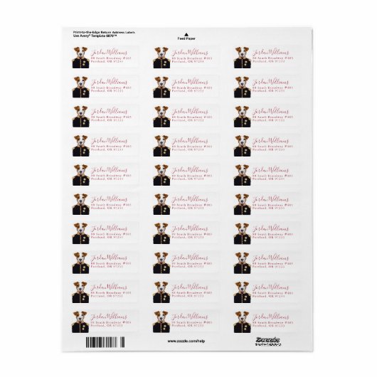 Captain Jack Russell | Jouw namen toevoegen Etiket (Full Sheet)