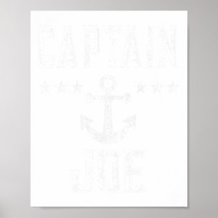 Captain Joe - Retro gepersonaliseerde nautische va Poster