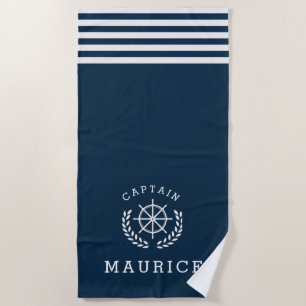 CAPTAIN, marineblauw handdoek