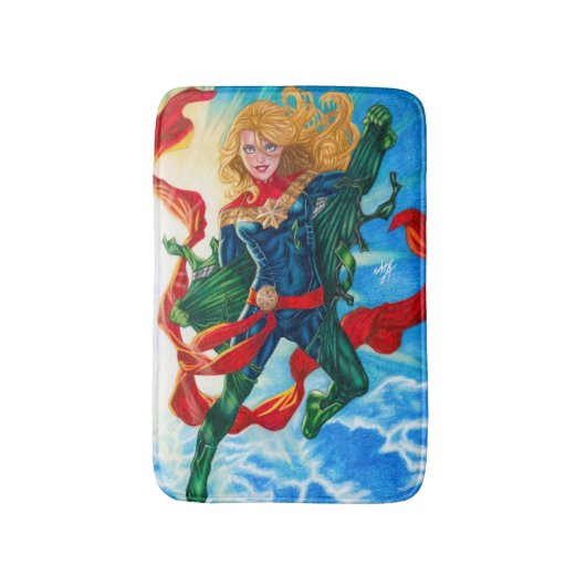 Captain Marvel ~ Carol Danvers Badmat (Voorkant Verticaal)