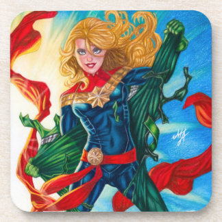 Captain Marvel ~ Carol Danvers Bier Onderzetter