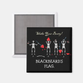CAPTAIN MAYFLOWER'S Blackbeard Flag Magneet (Voorkant / Achterkant)