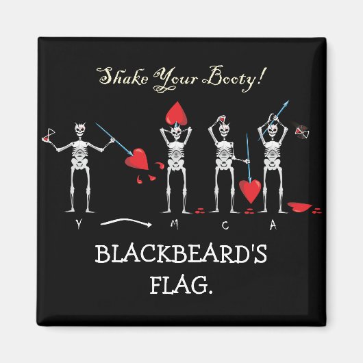 CAPTAIN MAYFLOWER'S Blackbeard Flag Magneet (Voorkant)