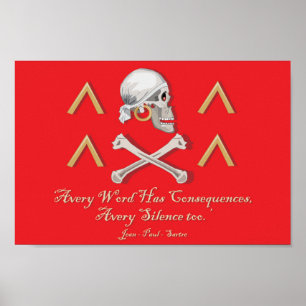 CAPTAIN MAYFLOWER'S Vlag voor kapitein Avery Poster