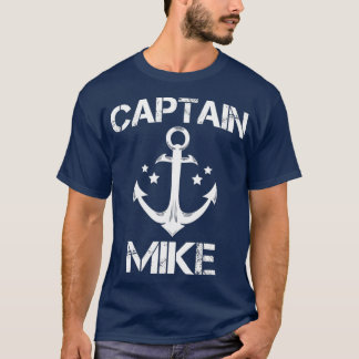CAPTAIN MIKE Funny Birthday Persoonlijke naam T-shirt